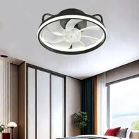 Modern LED Ceiling Fan Light DC Motor 6 Speed ​​Timer Fan Low Floor Attic Remote Control Decorative Fan Light 1