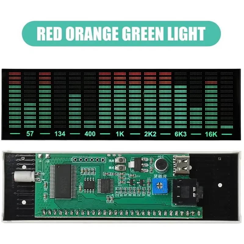 A13E-RGB LED 픽업 리듬 램프 다중 모드 음악 스펙트럼 사운드 컨트롤 분위기 조명 타입-C 전원 공급
