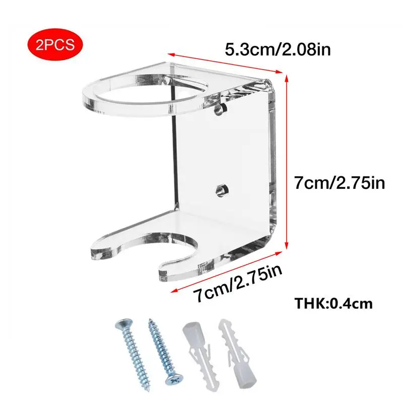 Baseball Bat Holder 2 Pcs Acrylic Baseball Bat Sturdy Wall Mount Nail Wall Punching Display Rack Vertical Display For Home