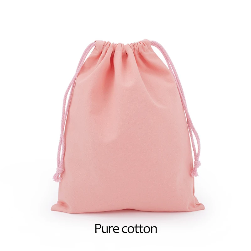 thumbnail image 1 of Bolsa de almacenamiento con cordón de algodón, bolsas de lona blanca para dulces, regalo, bolsa reutilizable, artículos diversos para el hogar, bolsas a prueba de polvo para organizar, 1 of 5