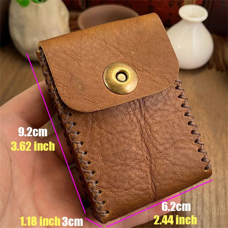 Fine Leather Tobacco Storage Bag Handmade Vintage Cigarette Case