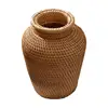 L9NB Rattan Woven Flower Vase Home Desktop Decor Rattan Material Home Garden Supplies 1