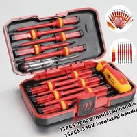 Electrician Repair Tools Kit Changeable Insulated Screwdrivers Set Magnetic Slotted Bits Repair Tool Electrician Tool