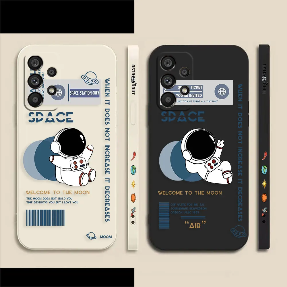 

Space Voyage Astronaut Phone Case For Samsung A14 A73 A72 A71 A53 A52 A51 A42 A34 A33 A32 A23 A22 A21S A13 A12 4G 5G Case Funda