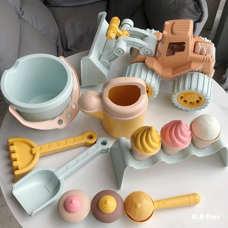 

1 комплект, детские пляжные игрушки, песок, искусственная лопата/грабли/ведро/бульдозер, инструмент для маленьких мальчиков и девочек, забавная игрушка для песка