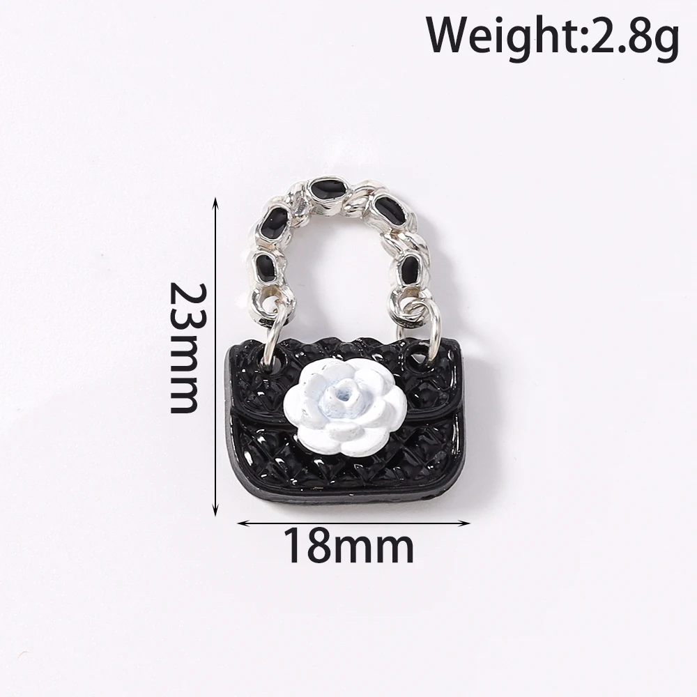 Tusember 5 Stück elegante Perlen-Kristall-Rosen-Blumen-Handtaschen-Charms für DIY süße Ohrringe, Armbänder, Halsketten, Anhänger, handgefertigtes Handwerk – Detail 7