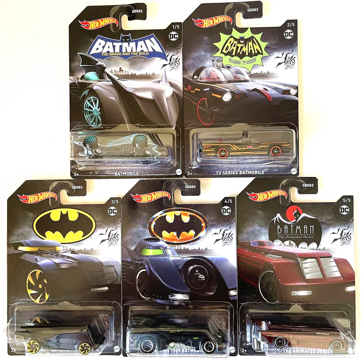 Carrinho Hot Wheels Batman Tv Series Batmobile Dc 4/5