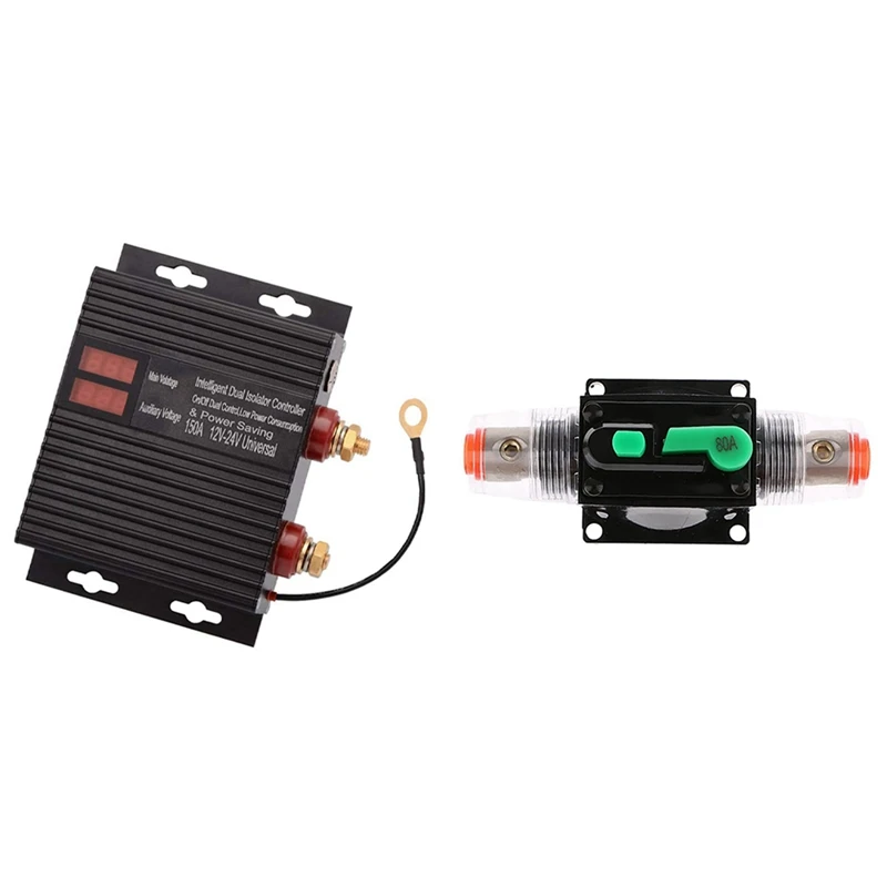 

150 Amp Dual Battery Smart Isolator With In-Line Manual Reset Circuit Breaker