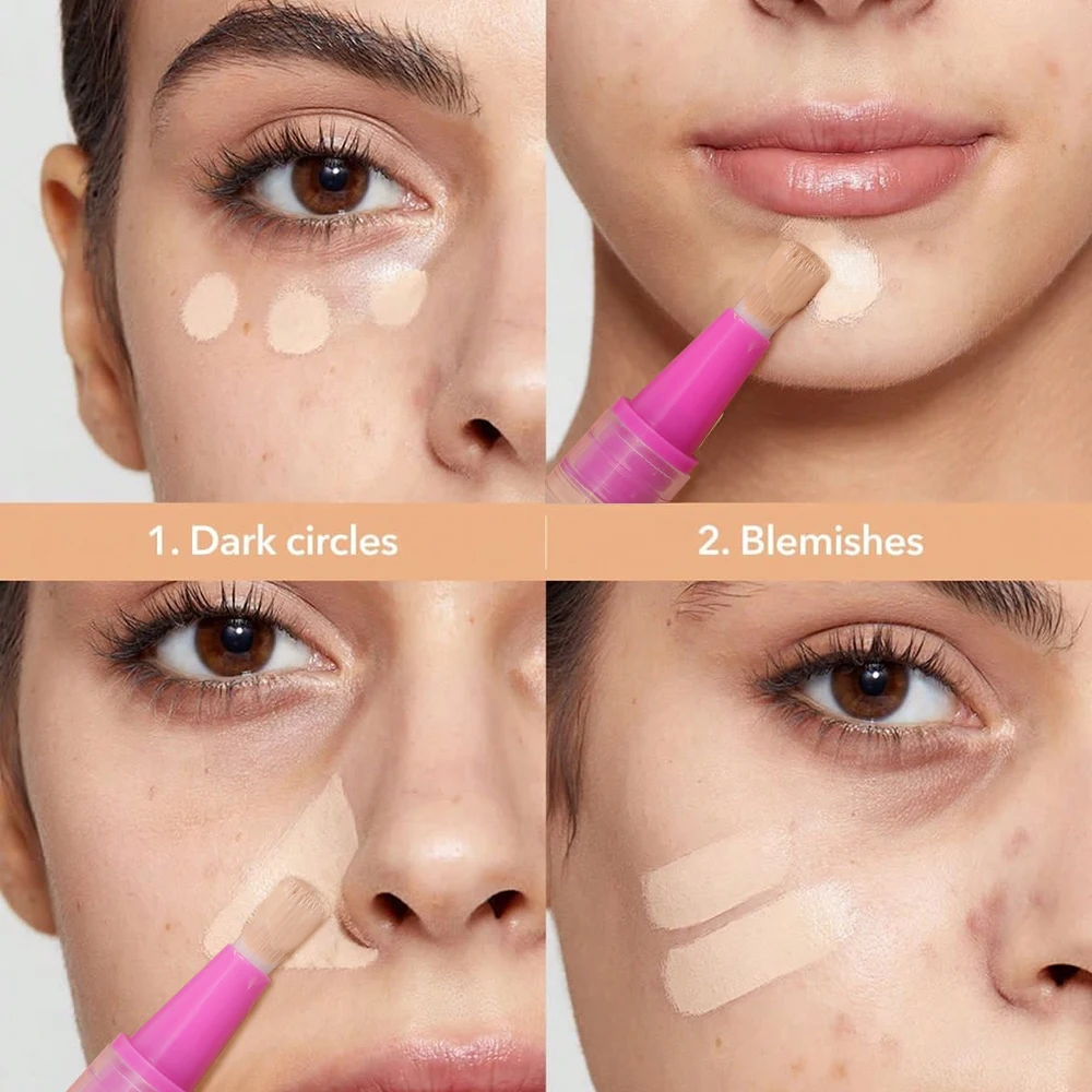 3 Colors Waterproof Liquid Concealer Pen Makeup Lasting Moisturizing Modify Cover Acne Dark Circles Foundation Cream Cosmetics liquid concealer makeup concealer waterproof concealer face concealer pen