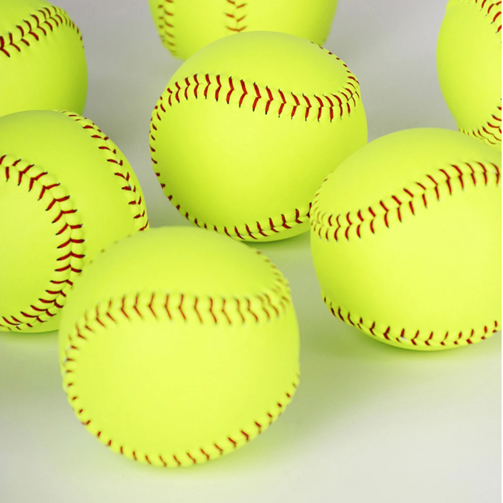 1Pcs 12-Inch Sports Practice Softball Official Size Weight Unmarked PVC Dia.9.7cm Training Softball Baseball Equipment