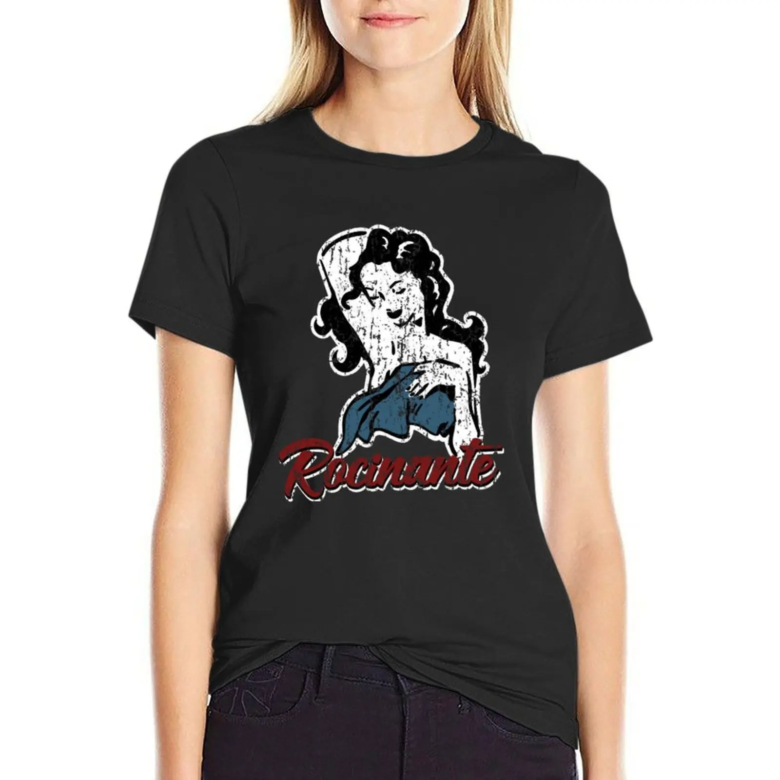 

Rocinante crew (front only) T-shirt female animal print shirt for girls Women's t-shirt