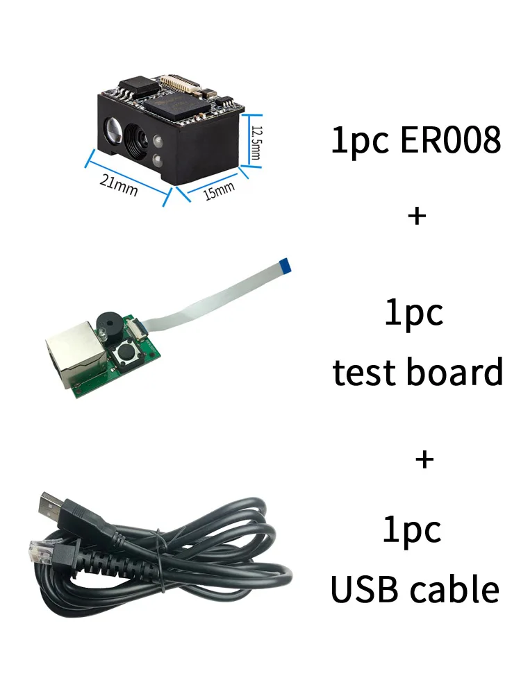 Evawgib Ev-er008 Incorporado Qrcode Leitor 2d Scanner de Código de Barras Módulo Usb Ttl Rs232 Alta Resolução Mini Tamanho - Imagem 5