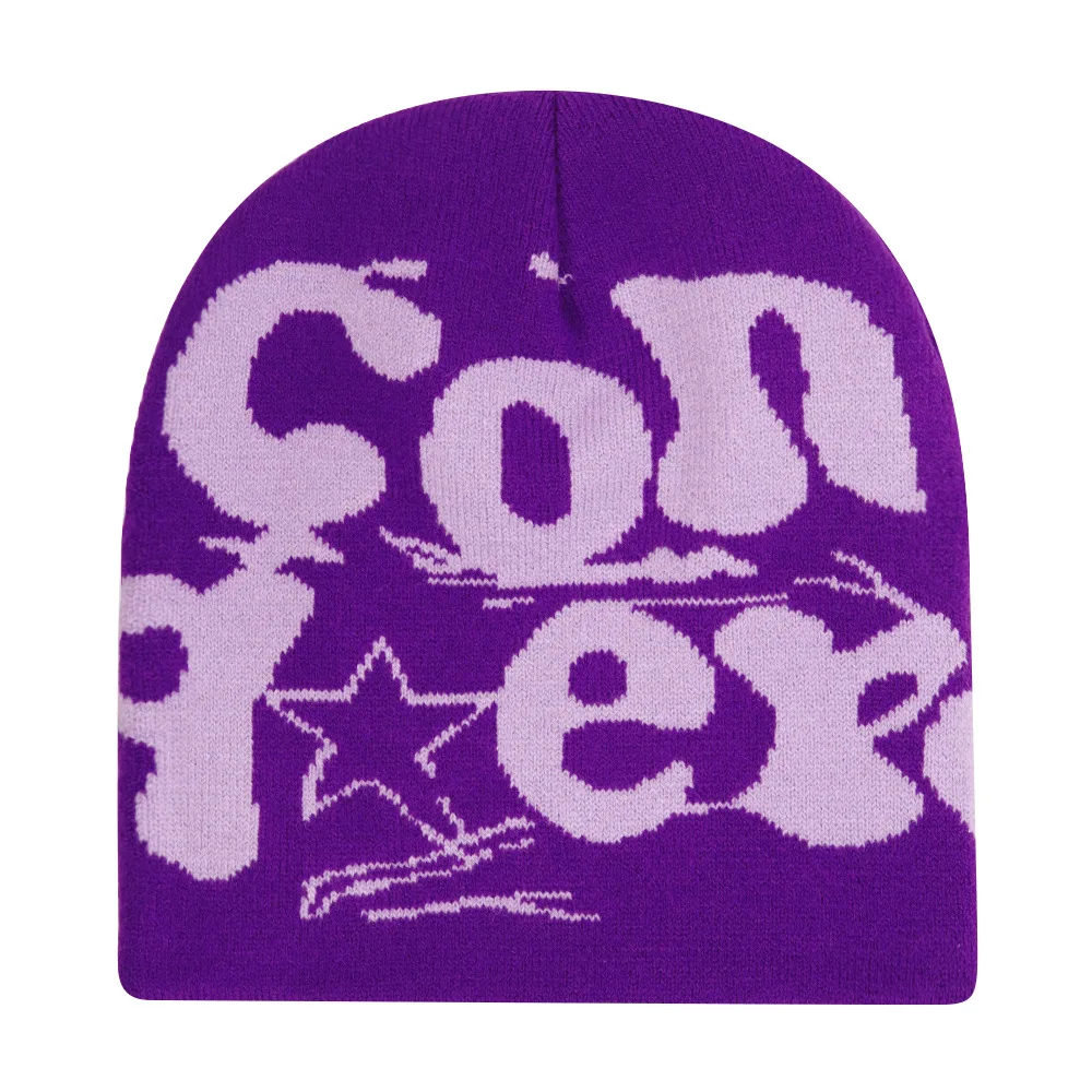 Hip Hop Brief Mode y2k Strick mütze Unisex Herbst Winter warme Wolle Frauen Männer Mützen Ohr Gorras Ski mütze Radfahren im Freien – Detail 6