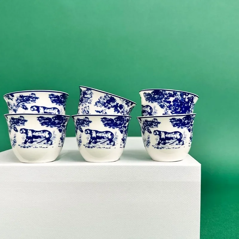 

6 Pcs urkish Espresso Cups With Saucers Ceramic Cup Set For Black Tea Coffee Kitchen Party Drink Ware Home Decor Creative Gifts