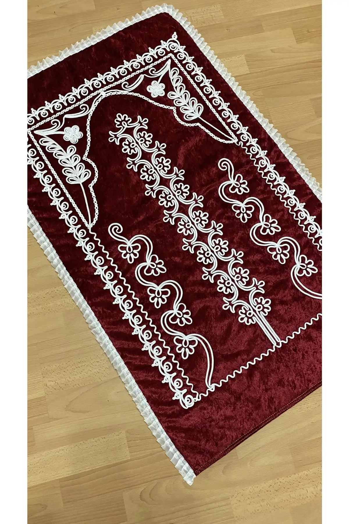 

Red Velvet Deer Bridal Set Seccade 70x120 Square Modern Fringe-Free Secrug Carpet & Rug Mat Home Furniture