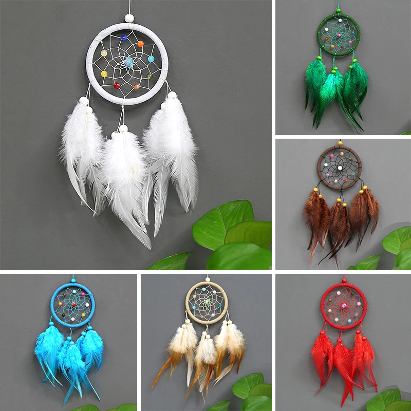 

Hanging Drop Feathers Dream Catcher Hangings Fresh Ornaments Car Gifts Simple Creative Vintage Home Decorations Bedroom Decor