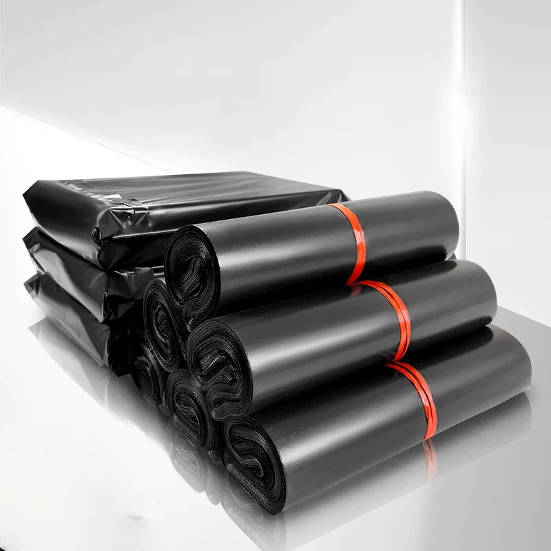 50 postal transport bags, opaque PE plastic bags,transport envelopes, black mail bags with self-adhesive seals,customizable logo 2