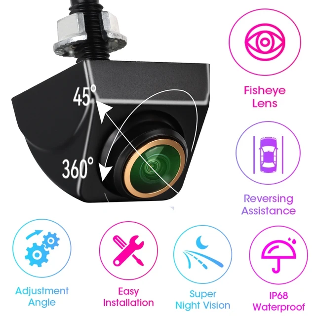 Car Rear View Camera 120 Degree Wide Angle Reverse Parking Waterproof CCD Auto Backup Monitor Universal for BMW HD Night Vision