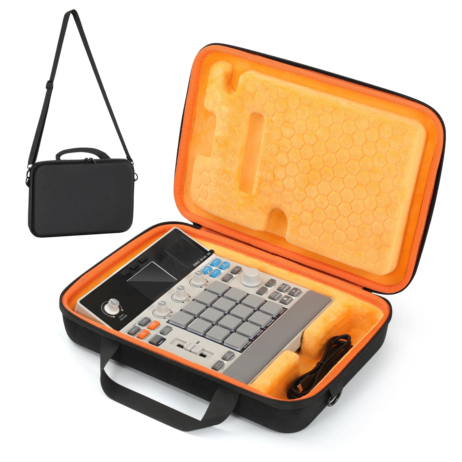 Deluxe Waterproof EVA Storage Case for Samplers - Travel-Friendly with Shoulder Strap & Handle