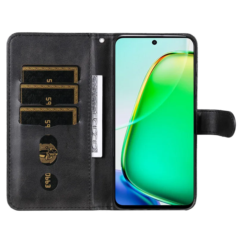 Custodia Flip in Pelle PU con Finestra Visibile e Chiusura Magnetica Invisibile Compatibile con Vivo Y52 5G, Protezione Totale (Marrone