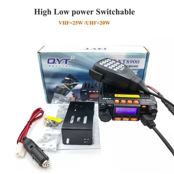 QYT KT8900 25W Mini Radio UV Transceiver DTMF Mobile Radio kt-8900 Dual band 136-174&400-480MHz Walkie Talkie 4