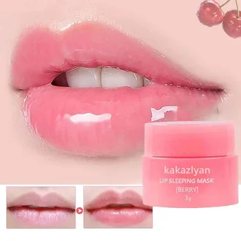 Original Strawberry Lip Sleeping Mask Moisturizing Nourish Lip Balm Fade Lip Lines Lip Care Night Sleep Hydrated 2024 New 1