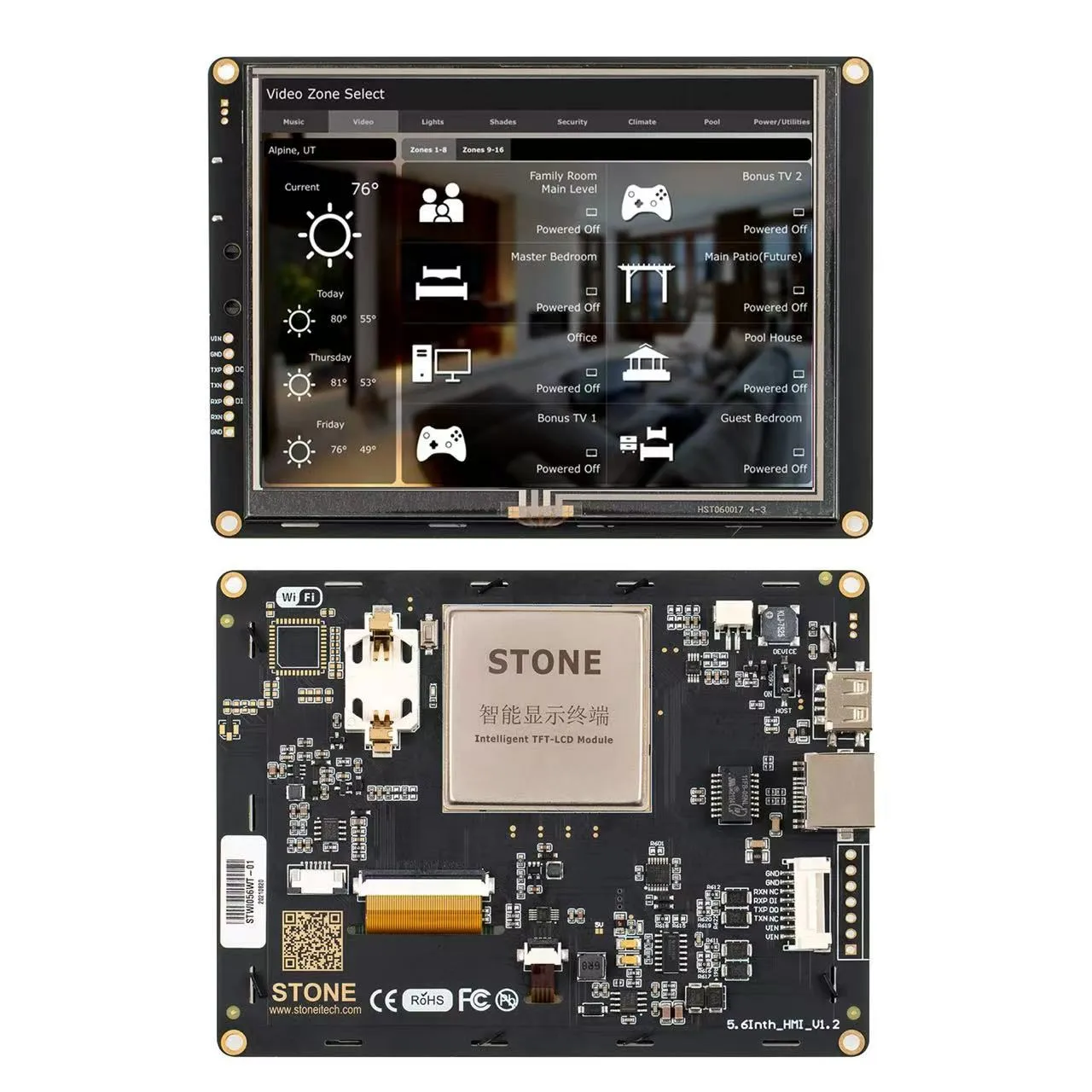 

5.6 Inch LCD-TFT HMI Display Module Intelligent Series RGB 262K Color Resistive Touch Panel for Industrial Equipment Control