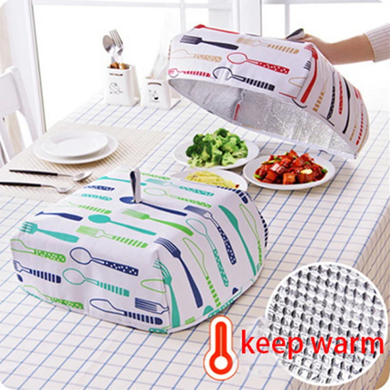 Foldable Food Covers Thermal Food Dust Cover Keeping Warm Dishes Insulation Anti Fly Mosquito
