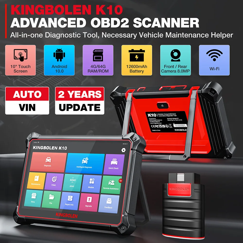  KINGBOLEN K8 OBD2 Scanner Tool, Bidirectional Diagnosis Tool  34+Resets, OE-Level All Systems Car Diagnostic Scanner, ECU Coding, Key  Program, Guided Function for VW Audi, 2 Years Free Update : Automotive