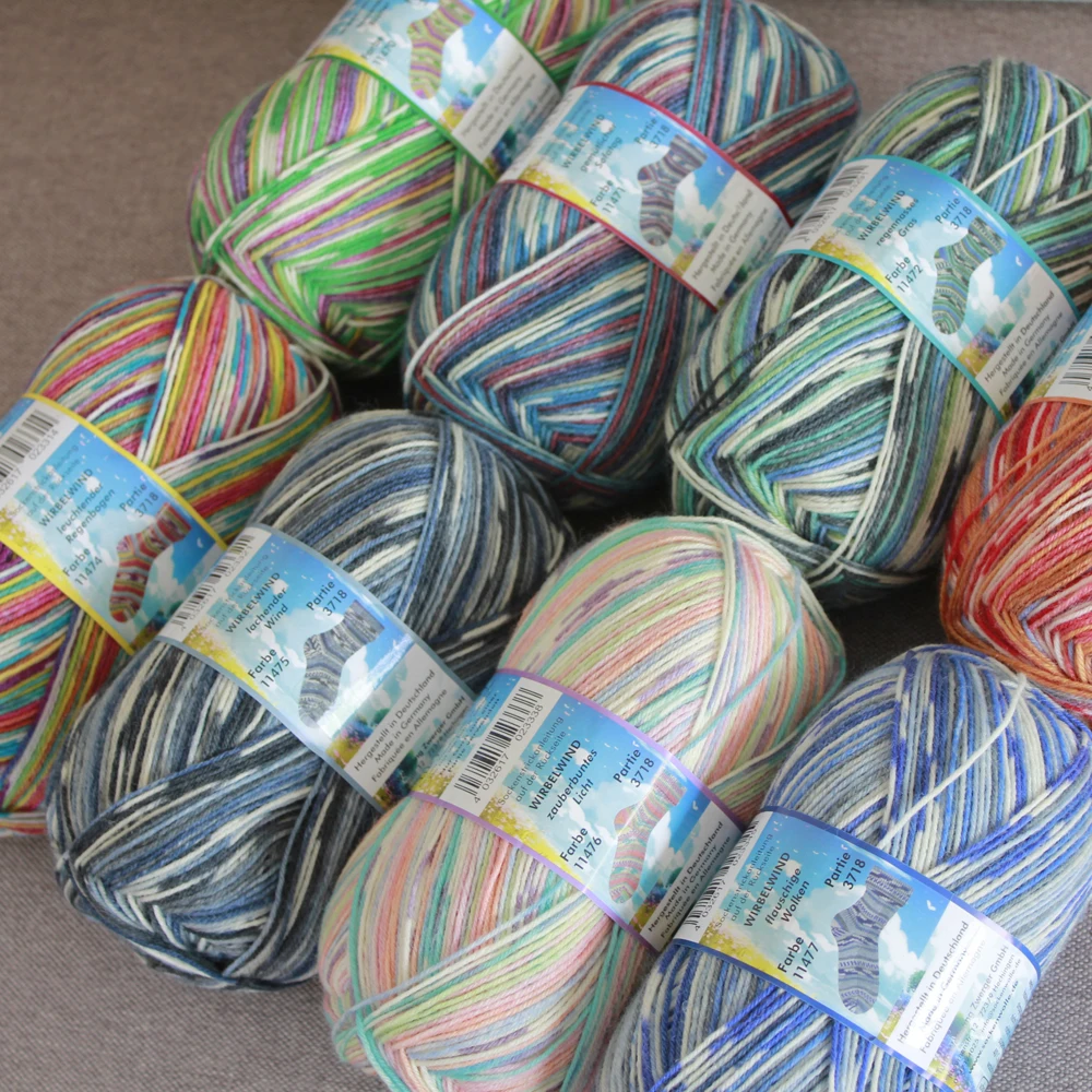 100g Opal 4ply Sock Yarn Wirbelwind Collection, 75% Wool 25% Polyamide Space Dyed Colourful Yarn for Knitting&Crocheting 5