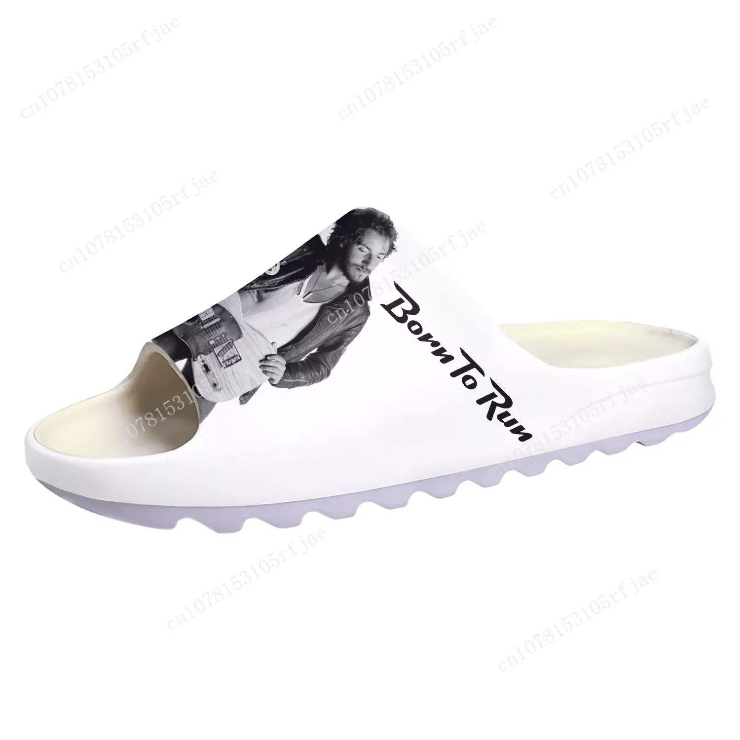

Bruce Springsteen Born To Run Soft Sole Sllipers Home Clogs Step on Water Shoes Mens Womens Teenager Customize on Shit Sandals
