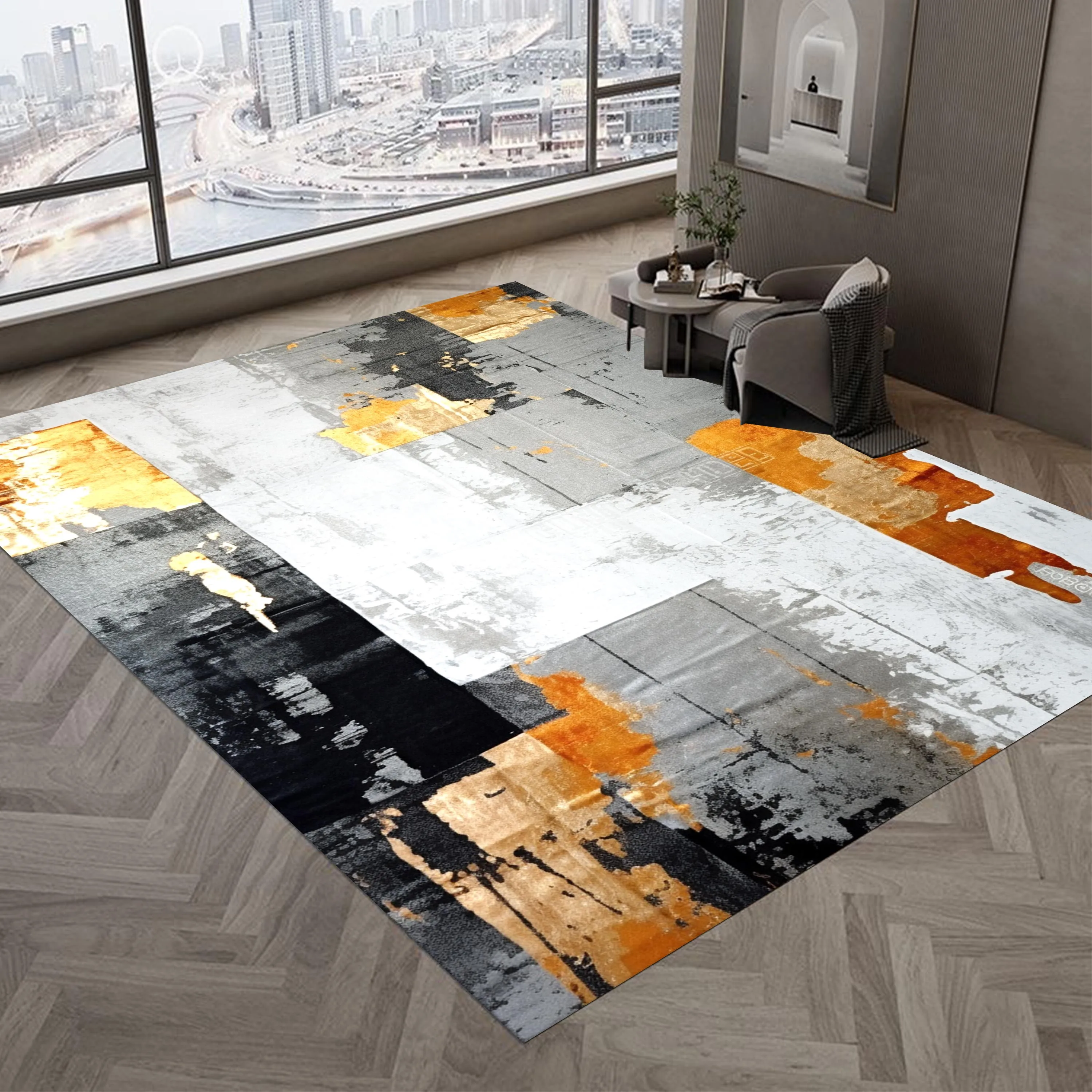 Modern Luxury Rugs Sala de estar Decoração Home Bedroom Floor Mat ...