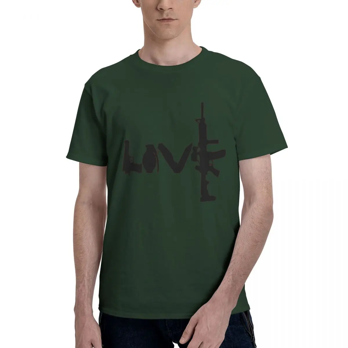 

Love Weapons Men T shirts High Quality top y2k Vintage Luxury Graphic Cotton Printed Custom t shirt