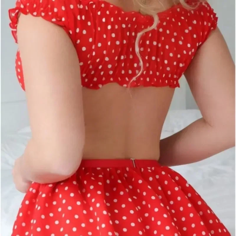 Women's Erotic Short Skirt with Garter Straps Sexy