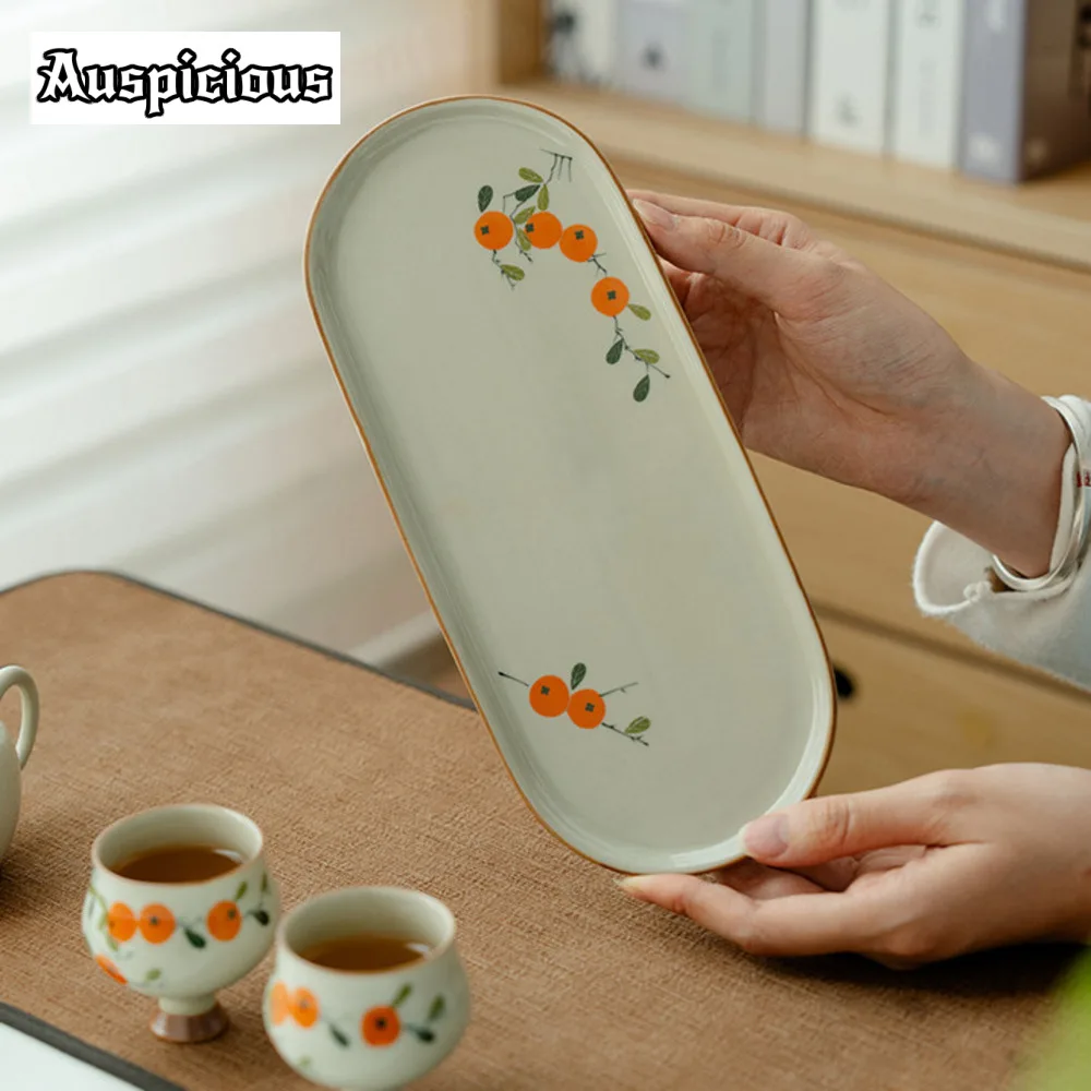 

Чистый ручная роспись, подставка для кастрюли, трава, деревянный пепепельный сухой столик, поднос для чая, тарелка для чая, искусственные украшения