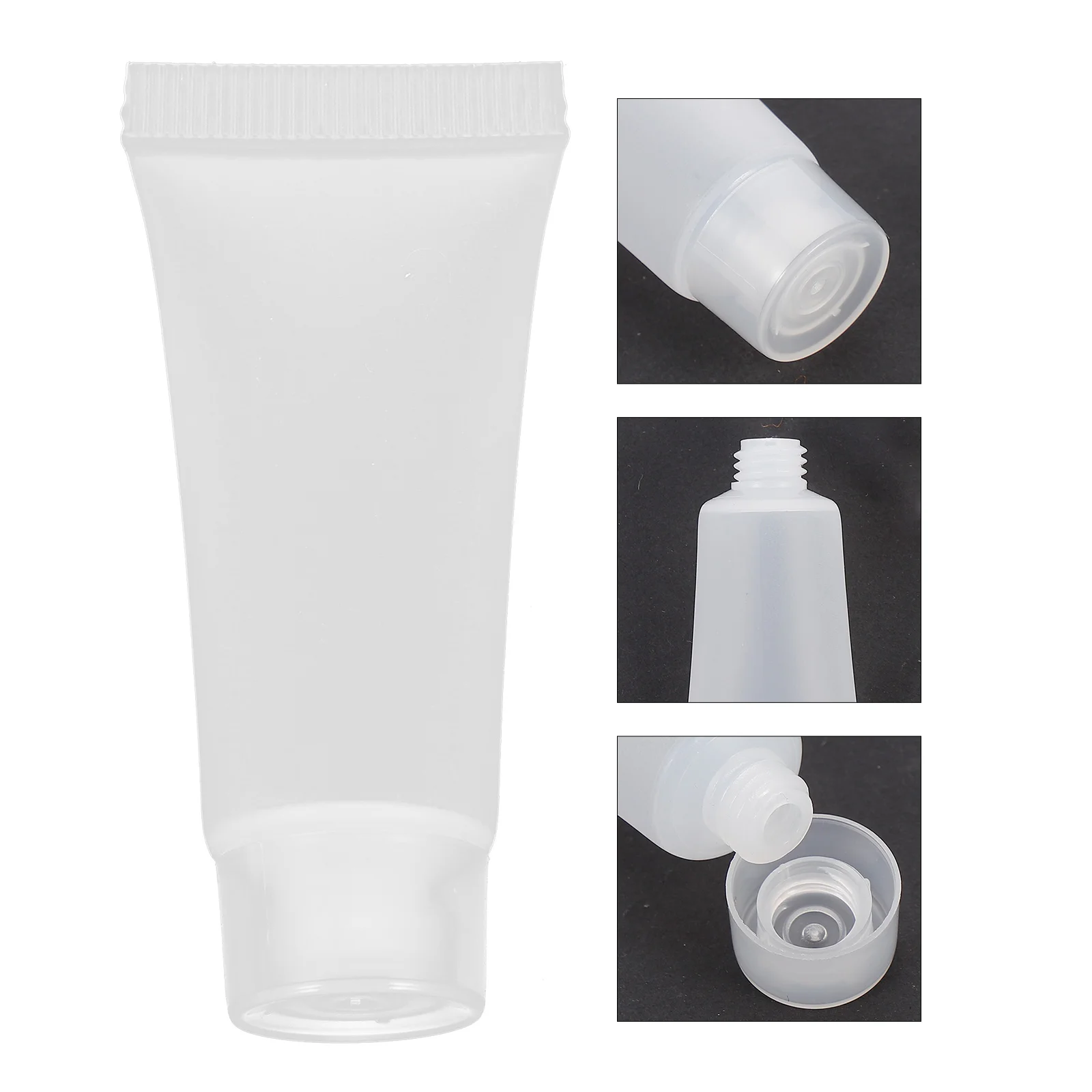 

50pcs 10ml Refillable Bottle Travel Squeeze Bottle Leakproof Storage Container with for Shampoo Facial Toner Hand Cream Body