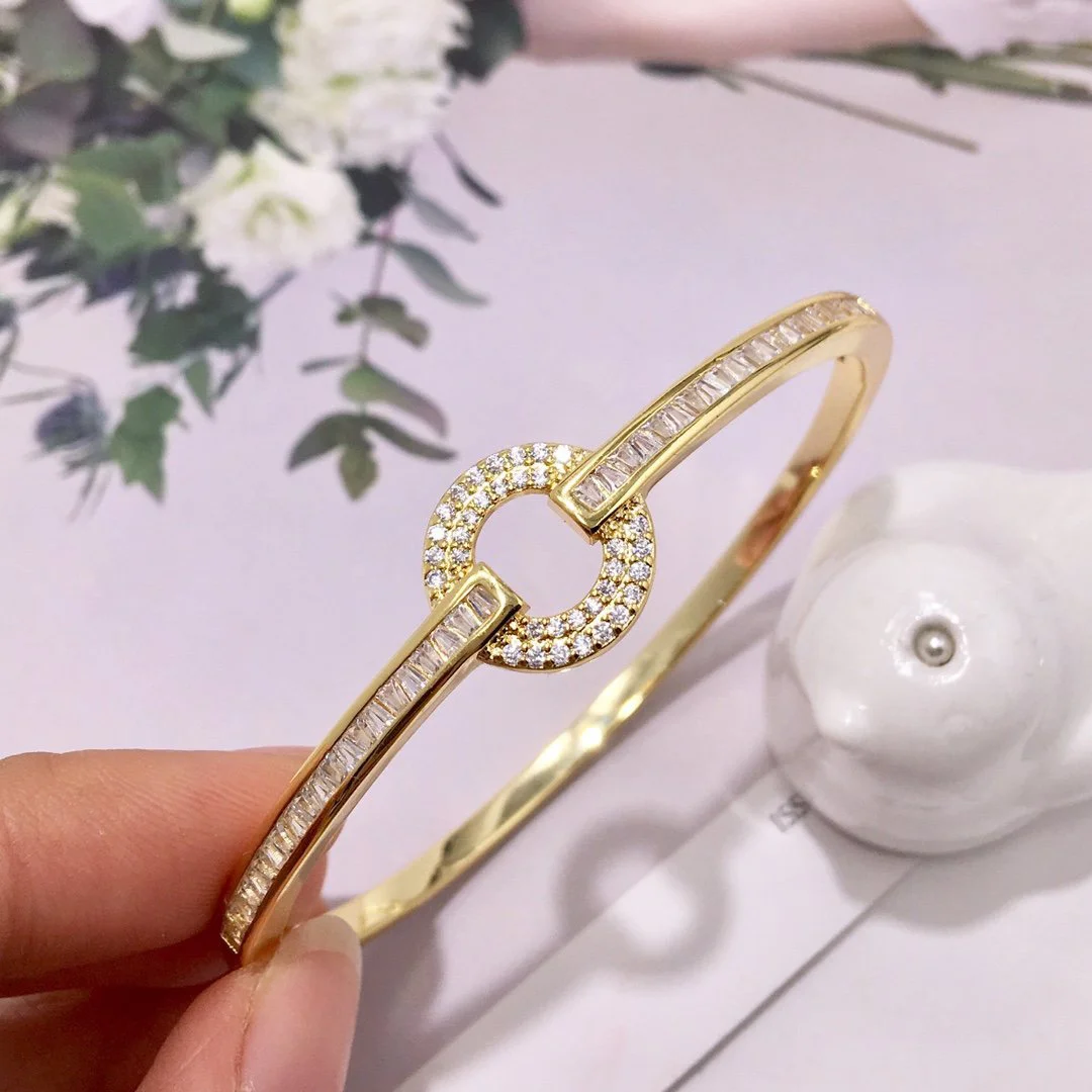 2022 Hot Trend Brand Luxury Circle Diamond Bracelet Gold Rose Gold SilverEveryday Wear, Party, Birthday