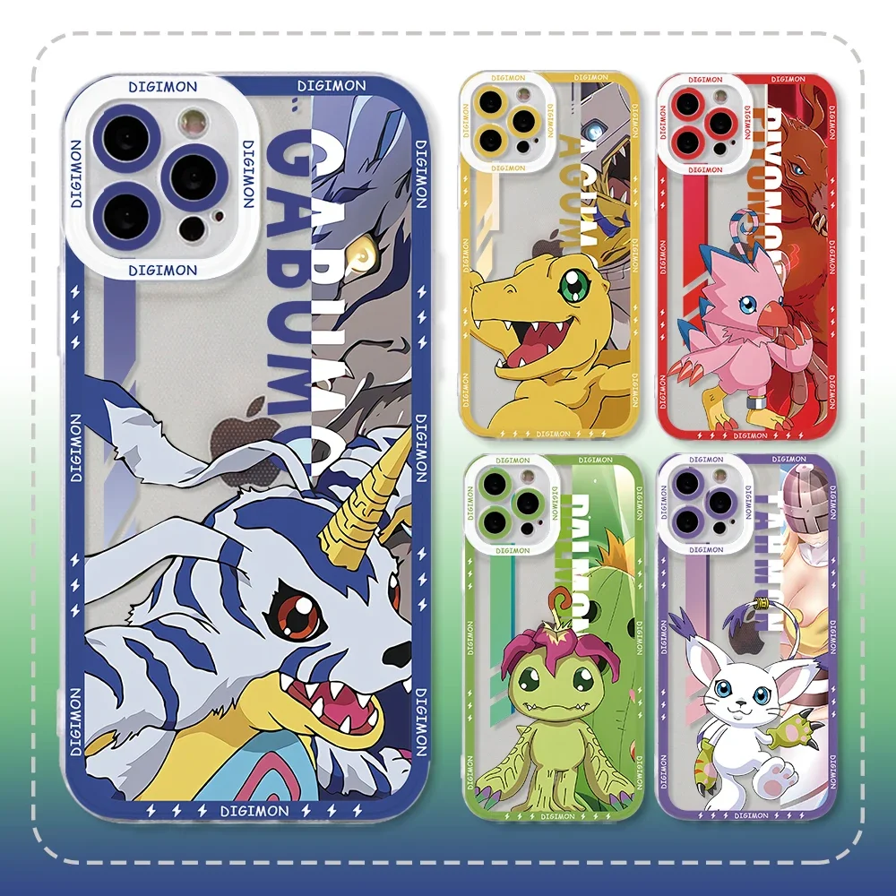 Anime Digimon Adventure Phone Case for iPhone 16 15 14 Plus 13 12