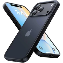 Translucent Frosted Matte Phone Case - Sleek and Stylish Cover Accessories - iPhone 15 Plus (Black)