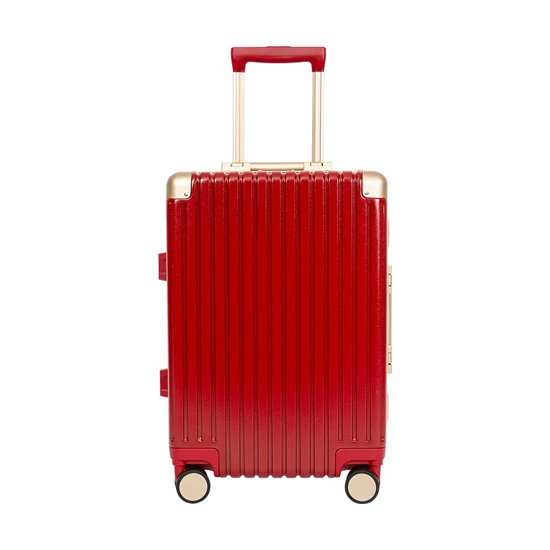 PLUENLI Aluminum Frame Alloy Luggage Universal Wheel Business Carry-on Luggage Tsa Tsa Lock Trolley Suitcase