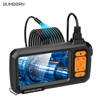 Dual lens Industrial Endoscope Probe Borescope 8mm Camera IP67 Waterproof Rigid Cable for Piping Engine 1