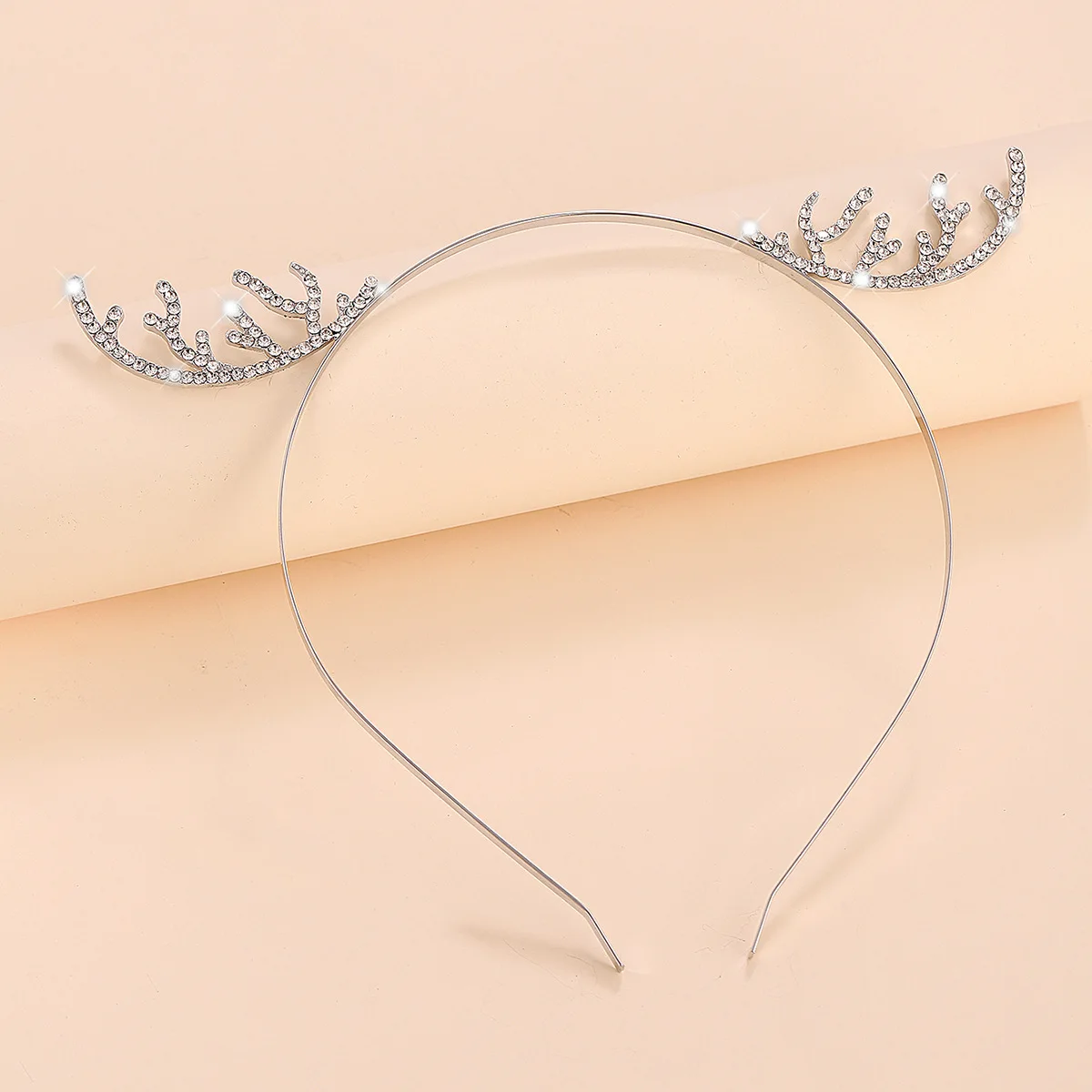 Fashion Crystal Rhinestone Snowflake Merry Christmas Hairband Head Hoop for Women Girls Punk Metal Alloy Headband Hair Ornament