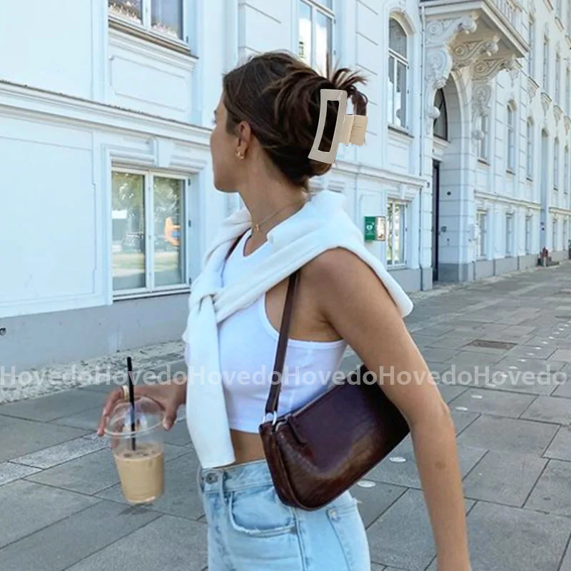 2022 New Claw Clip for Women Tough Colorful Plastic Hair Claw Large Size Hair Clamps Claw Clip Crab Chic Hair Accessories Gift