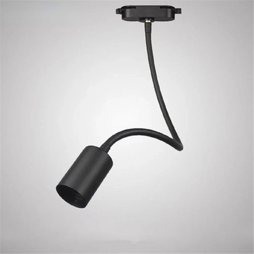 

LED Track Lighting Gooseneck Rail E27 Adjusted Track Lighting for Accent Task Wall,Spot Light Ceiling Lighting Fixtures for Shop