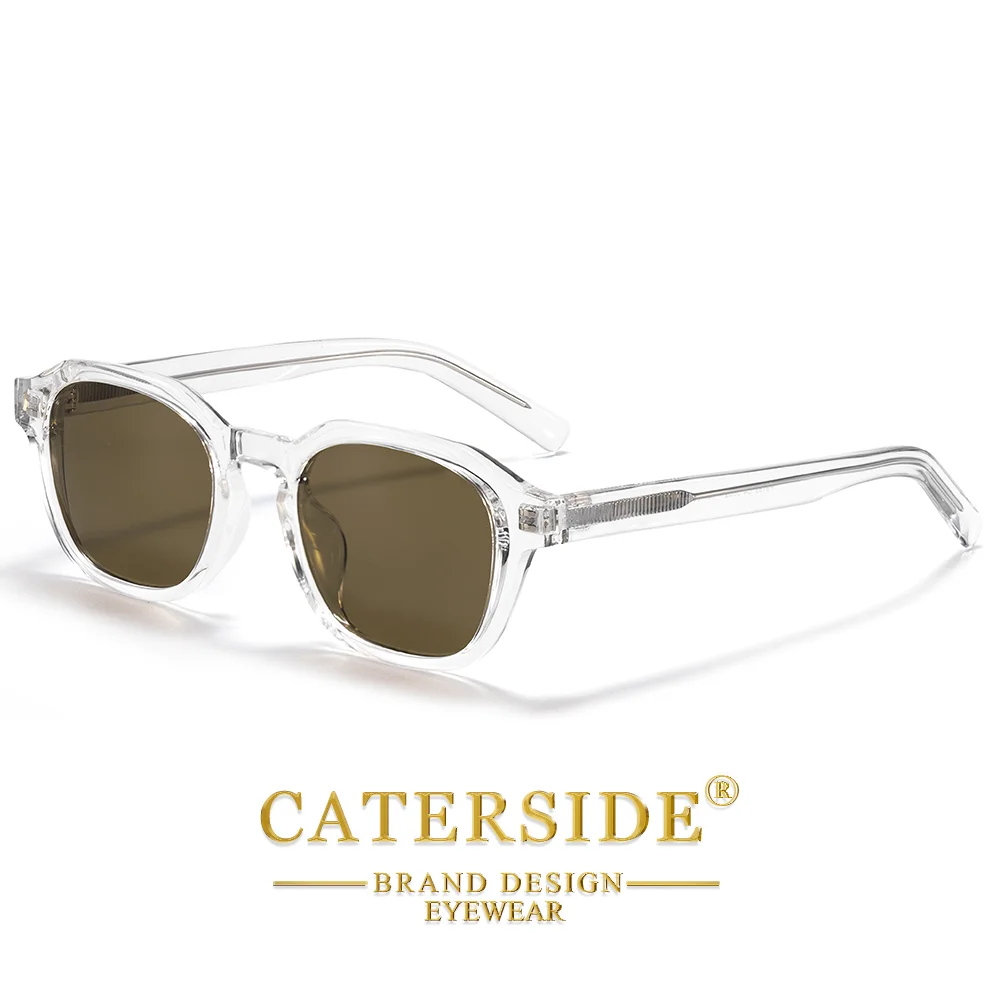 CATERSIDE Neue Retro-Quadrat-Sonnenbrille für Herren, polarisiert, UV400, Premium-Acetat-Rahmen, Sonnenbrille für Damen, Outdoor, trendige Fahrbrille – Detail 8