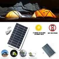 Panneau solaire Portable 5V 2W, plaque solaire avec USB, Charge sûre, stabilisation du chargeur de batterie pour batterie externe, téléphone, Camping en plein air, maison 6
