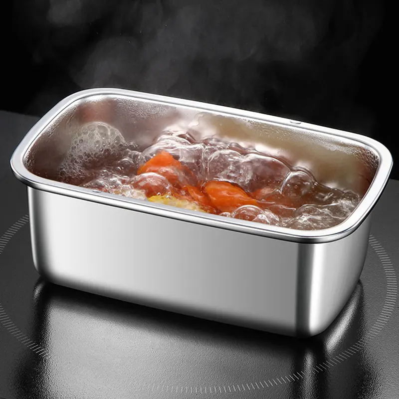 Refrigerator Sealed Food Containers Fresh-keeping Box Refrigerator Rectangular 304 Vacuum Food Sealed Lunch Box Storage Box 6 Refrigerator Sealed Food Containers Fresh-keeping Box Refrigerator Rectangular 304 Vacuum Food Sealed Lunch Box Storage Box 6