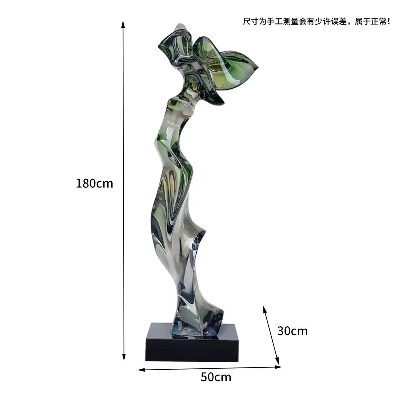 

Transparent resin sculpture abstract art ornaments hotel exhibition hall home entrance living room decoration crafts