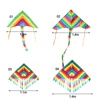 Colorful Rainbow Kite Long Tail Nylon Outdoor Kites Flying Toys For Children Kids Kite Parent-child Game Toys Gift for Birthday 6