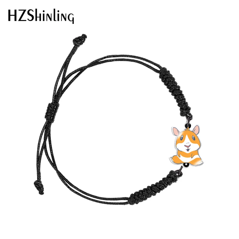 thumbnail image 1 of Pulsera ajustable con estampado de conejillo de indias para mujer, cadena de cuerda, resina acrílica, epoxi, joyería de moda, 1 of 4